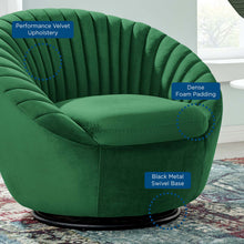 Load image into Gallery viewer, Whirr Tufted Performance Velvet Swivel Chair by Modway