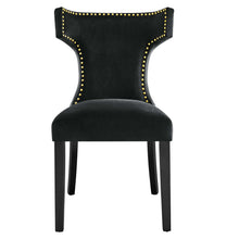 Load image into Gallery viewer, Curve Performance Velvet Dining Chairs Set of 2 by Modway