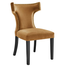 Load image into Gallery viewer, Curve Performance Velvet Dining Chairs Set of 2 by Modway