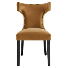 Load image into Gallery viewer, Curve Performance Velvet Dining Chairs Set of 2 by Modway