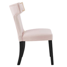Load image into Gallery viewer, Curve Performance Velvet Dining Chairs Set of 2 by Modway
