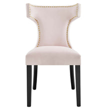 Load image into Gallery viewer, Curve Performance Velvet Dining Chairs Set of 2 by Modway