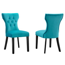 Load image into Gallery viewer, Silhouette Performance Velvet Dining Chairs Set of 2 by Modway