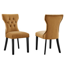 Load image into Gallery viewer, Silhouette Performance Velvet Dining Chairs Set of 2 by Modway