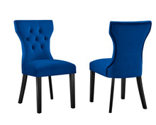 Load image into Gallery viewer, Silhouette Performance Velvet Dining Chairs Set of 2 by Modway