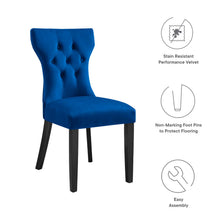 Load image into Gallery viewer, Silhouette Performance Velvet Dining Chairs Set of 2 by Modway