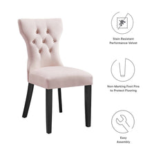 Load image into Gallery viewer, Silhouette Performance Velvet Dining Chairs Set of 2 by Modway