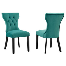 Load image into Gallery viewer, Silhouette Performance Velvet Dining Chairs Set of 2 by Modway