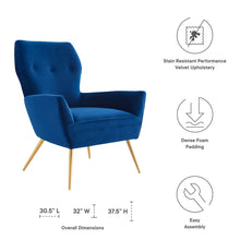 Load image into Gallery viewer, Renata Button Tufted Performance Velvet Armchair by Modway