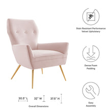 Load image into Gallery viewer, Renata Button Tufted Performance Velvet Armchair by Modway