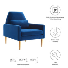 Load image into Gallery viewer, Liliana Performance Velvet Armchair by Modway