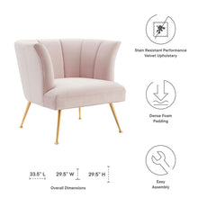 Load image into Gallery viewer, Veronica Channel Tufted Performance Velvet Armchair by Modway