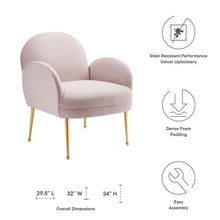 Load image into Gallery viewer, Transcend Performance Velvet Armchair by Modway