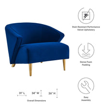 Load image into Gallery viewer, Odyssey Performance Velvet Armchair by Modway