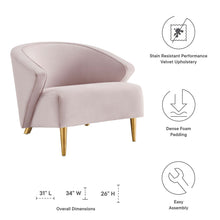 Load image into Gallery viewer, Odyssey Performance Velvet Armchair by Modway
