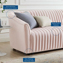 Load image into Gallery viewer, Announce Performance Velvet Channel Tufted Sofa by Modway