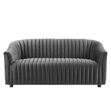 Load image into Gallery viewer, Announce Performance Velvet Channel Tufted Loveseat by Modway