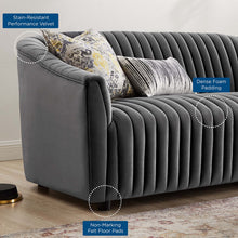 Load image into Gallery viewer, Announce Performance Velvet Channel Tufted Loveseat by Modway