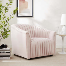 Load image into Gallery viewer, Announce Performance Velvet Channel Tufted Armchair by Modway