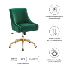 Load image into Gallery viewer, Discern Performance Velvet Office Chair by Modway