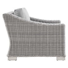 Load image into Gallery viewer, Conway 2-Piece Outdoor Patio Wicker Rattan Armchair and Ottoman Set by Modway