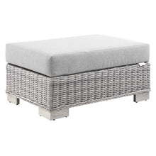 Load image into Gallery viewer, Conway 2-Piece Outdoor Patio Wicker Rattan Armchair and Ottoman Set by Modway