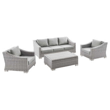 Load image into Gallery viewer, Conway 4-Piece Outdoor Patio Wicker Rattan Furniture Set by Modway