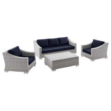 Load image into Gallery viewer, Conway 4-Piece Outdoor Patio Wicker Rattan Furniture Set by Modway
