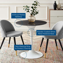 Load image into Gallery viewer, Lippa 28" Round Faux Marble Dining Table by Modway
