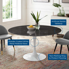 Load image into Gallery viewer, Lippa 54" Round Faux Marble Dining Table by Modway