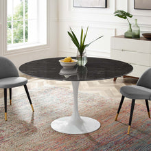 Load image into Gallery viewer, Lippa 54" Round Faux Marble Dining Table by Modway