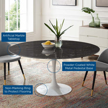 Load image into Gallery viewer, Lippa 60" Round Faux Marble Dining Table by Modway