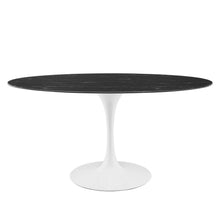Load image into Gallery viewer, Lippa 60" Oval Faux Marble Dining Table by Modway