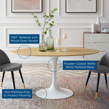 Load image into Gallery viewer, Lippa 60" Oval Natural Wood Dining Table by Modway