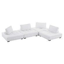 Load image into Gallery viewer, Saunter 4-Piece Tufted Fabric Fabric Sectional Sofa by Modway