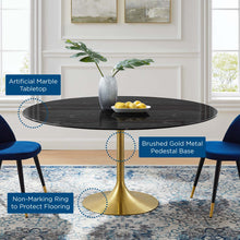 Load image into Gallery viewer, Lippa 60" Round Faux Marble Dining Table by Modway
