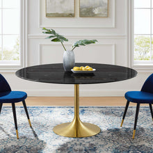 Load image into Gallery viewer, Lippa 60" Round Faux Marble Dining Table by Modway