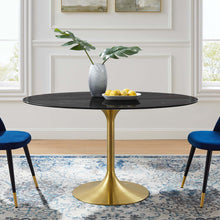 Load image into Gallery viewer, Lippa 54" Oval Faux Marble Dining Table by Modway
