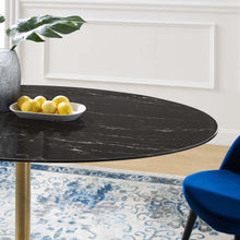 Load image into Gallery viewer, Lippa 60" Oval Faux Marble Dining Table by Modway