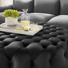 Load image into Gallery viewer, Amour Tufted Button Large Round Performance Velvet Ottoman by Modway