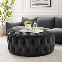 Load image into Gallery viewer, Amour Tufted Button Large Round Performance Velvet Ottoman by Modway