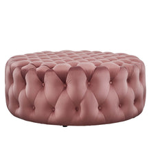 Load image into Gallery viewer, Amour Tufted Button Large Round Performance Velvet Ottoman by Modway