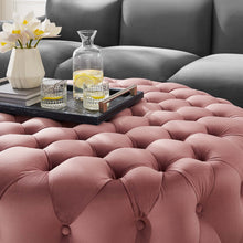Load image into Gallery viewer, Amour Tufted Button Large Round Performance Velvet Ottoman by Modway