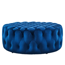 Load image into Gallery viewer, Amour Tufted Button Large Round Performance Velvet Ottoman by Modway