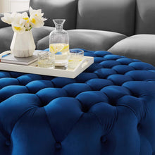 Load image into Gallery viewer, Amour Tufted Button Large Round Performance Velvet Ottoman by Modway