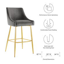 Load image into Gallery viewer, Discern Performance Velvet Bar Stool by Modway