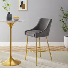 Load image into Gallery viewer, Discern Performance Velvet Bar Stool by Modway