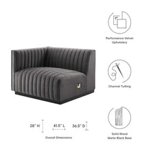 Load image into Gallery viewer, Conjure Channel Tufted Performance Velvet Left-Arm Chair by Modway