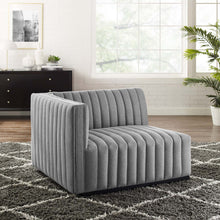 Load image into Gallery viewer, Conjure Channel Tufted Upholstered Fabric Left-Arm Chair by Modway