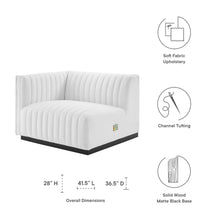 Load image into Gallery viewer, Conjure Channel Tufted Upholstered Fabric Left-Arm Chair by Modway